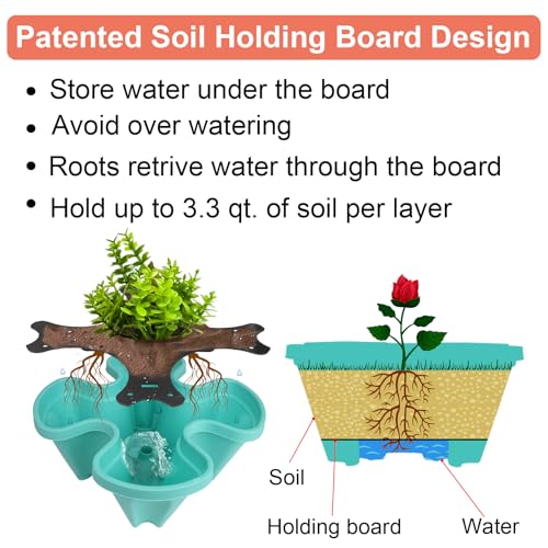 Stackable Vertical Garden Planter with Wheels