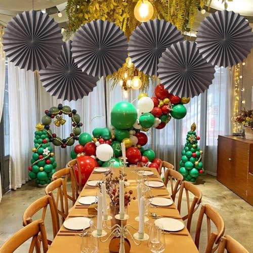 Coffee Party Decorations Hanging Paper Fans Set 16inch DIY