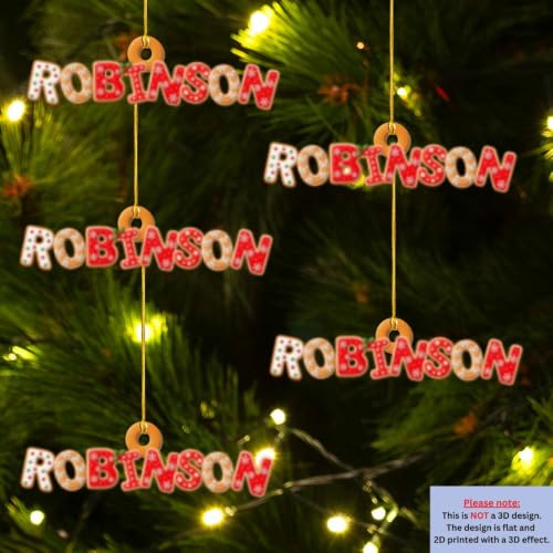 Custom Gingerbread Letter Acrylic Ornament