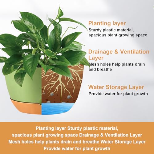 4 Pack Plastic Hanging Planters (4 Count)