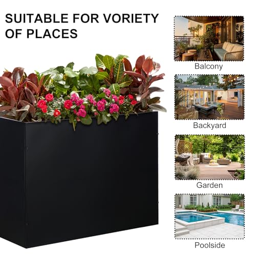 Large Metal Planter Box 32”x 12”x 24”