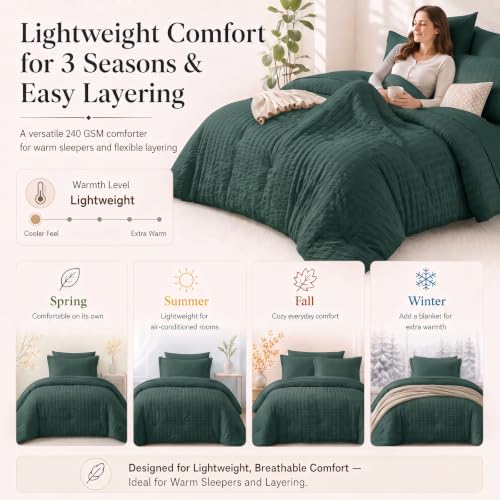 Oversized Queen Seersucker Comforter Set