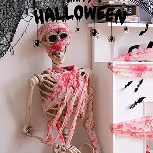 Halloween Creepy Bloody Cloth 800 inch Scary Blood Gauze Bandages Decorations