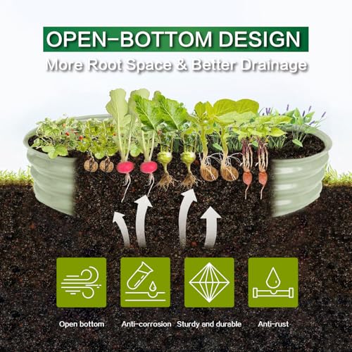 Gardmax Galvanized Raised Garden Bed