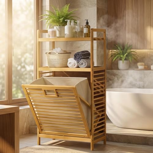 Tilt Out Laundry Hamper with 2 Tier