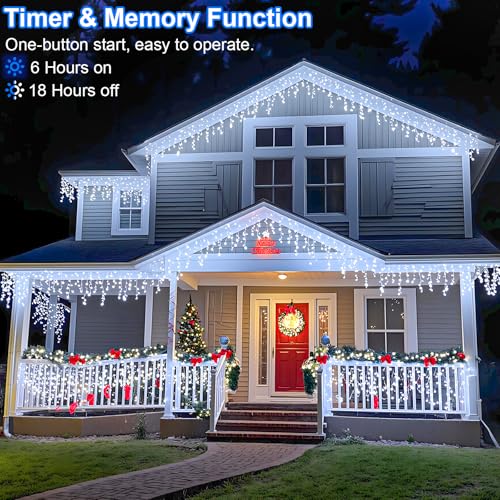 640 LED Icicle Lights for Outside