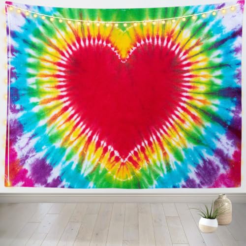 Colorful Tie Dye Tapestry W92 x H70 Inches Fabric
