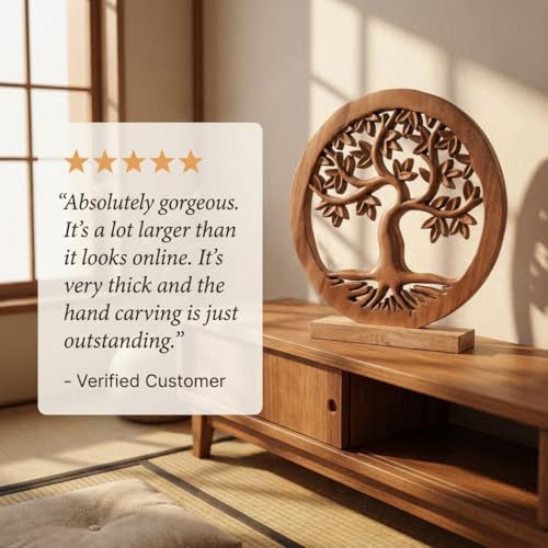 Solid Wood Tree Sculpture
