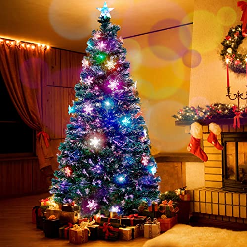 7 ft Pre Lit Optical Fiber Christmas Artificial Tree