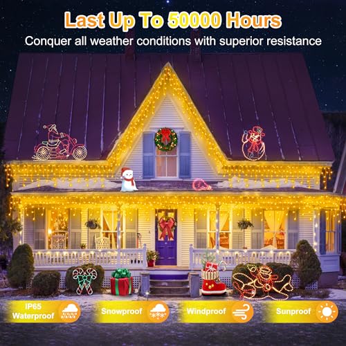 1296LED Christmas Lights with 288 Drops (131 Foot)
