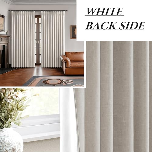 60 Inch Extra Wide Blackout Curtains 108 Inches Long for Living Room