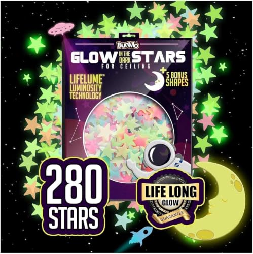 Glow in The Dark Stars for Ceiling & Walls (280 Count)