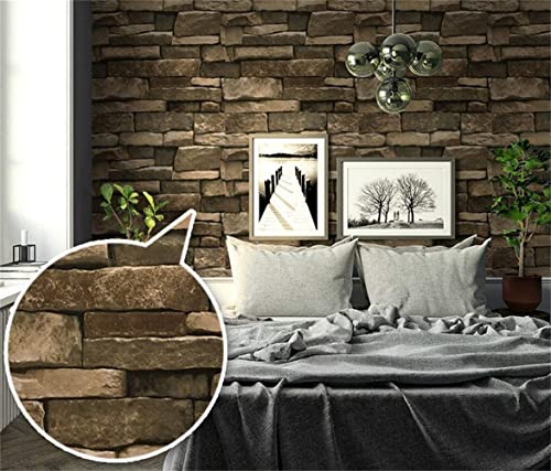 Peel and Stick Stone Brick Wallpaper (14.455 Sq Ft)
