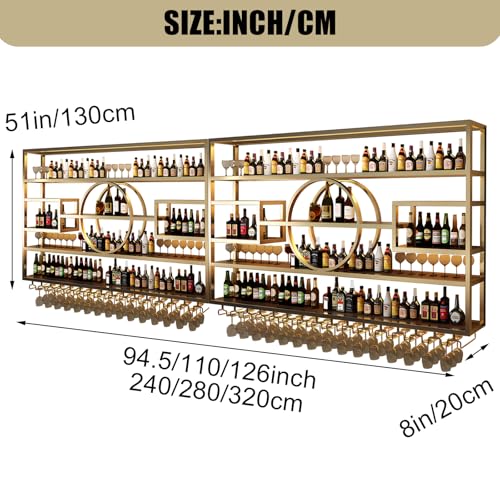 126in Large Wall Mounted Wine Rack