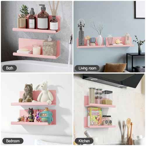 Adhesive Floating Shelves for Wall No Drilling