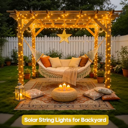2 Pack Solar String Lights Outdoor (151 Foot)