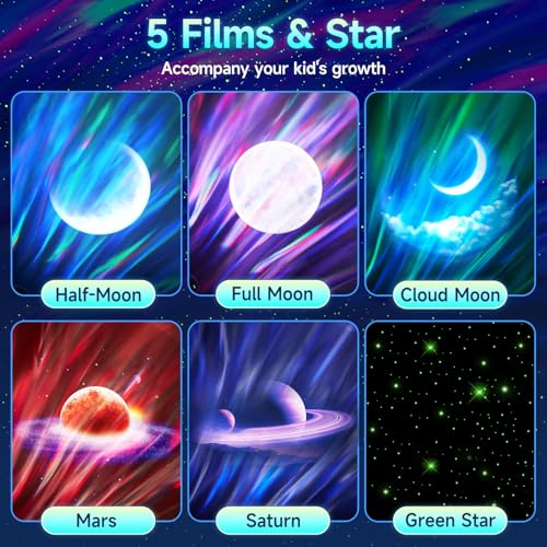 Ambient Lighting Sound Machine Aurora Night Light Projector with 30 Sounds