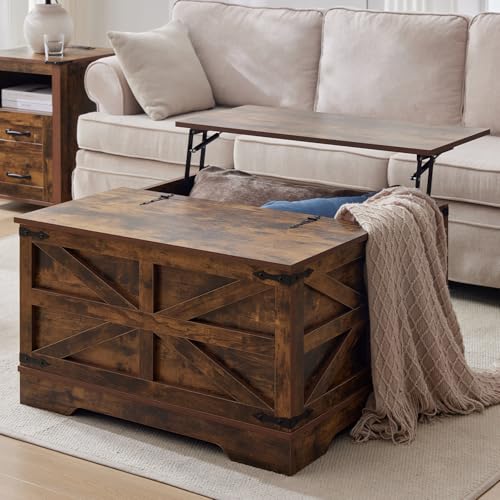Brown Coffee Table with Storage