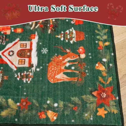 Washable Christmas Rug Runner 2x6