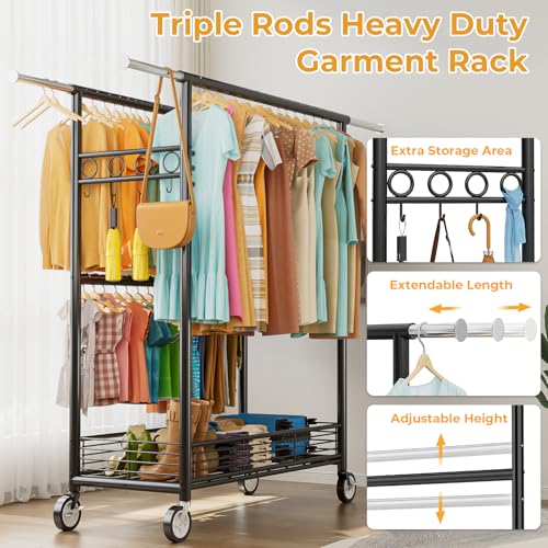 Heavy Duty Clothes Rack Load 960LBS