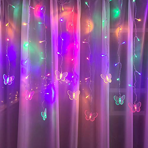Butterfly Curtain Fairy Lights USB Plug in