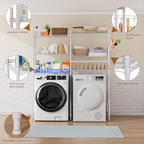 Laundry Organizer Shelves Over the Washer and Dryer Storage Shelf