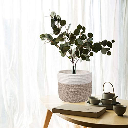 Woven Cotton Rope Plant Basket for 8" Flower Pot H7.5 x W8.5