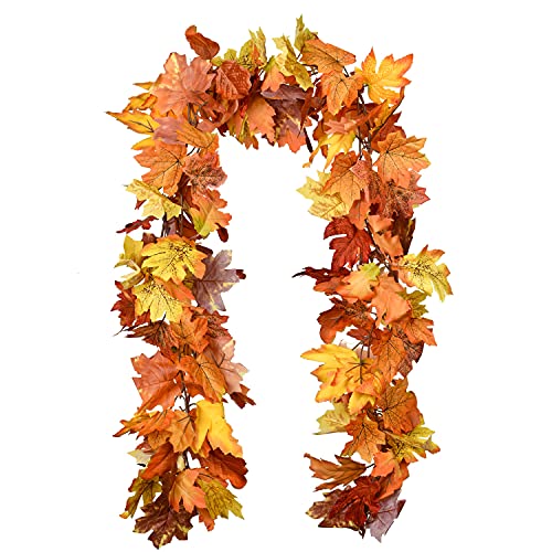 2 Pack Maple Leaves Fall Garland Clearance (11.8 Foot)