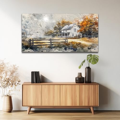 Canvas Wall Art For Living Room Bedroom Wall Decor Home Office Dining Room Abstract Ink Landscape Painting Painting Room Hallway Prints Retro style Artwork Picture Wall Decoration 20x40 In