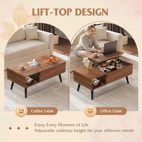 Lift Top Coffee Table with Hidden Storage