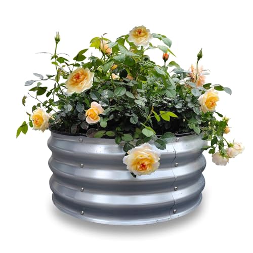 GARDMAX 2x2x1FT Galvanized Round Raised Garden Bed Kit