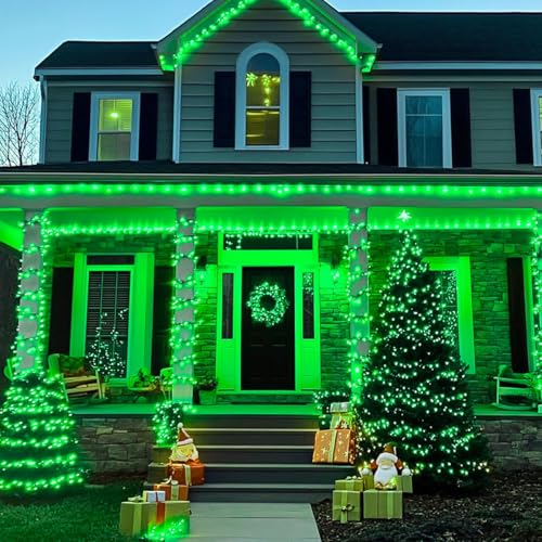 75.8 FT 200 LED Extendable Green Christmas String Lights Indoor Outdoor (82 Foot)