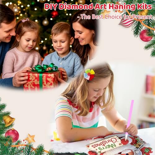 Christmas Santa Claus Diamond Art Hanging Kits for Adult