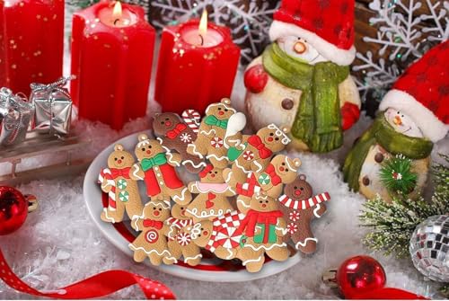 36pcs Gingerbread Man Ornaments for Christmas Tree (36 Count)