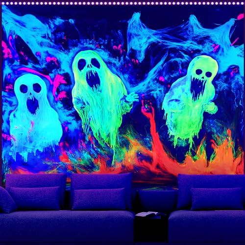 UV Reactive Halloween Tapestry