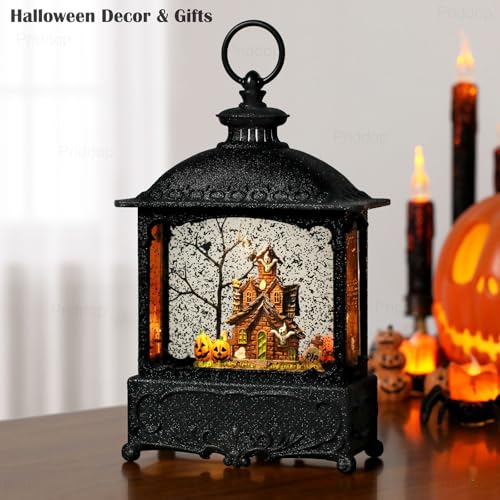 Halloween Snow Globe Lantern Haunted House Halloween Decor