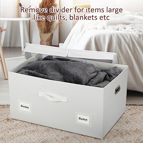 75 Quarts Extra Large Decorative Storage Bins with Lids (3 Count)