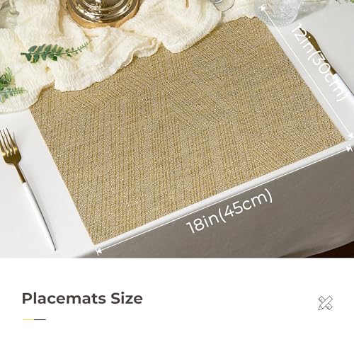 Gold Placemats Set of 6 (6 Count)