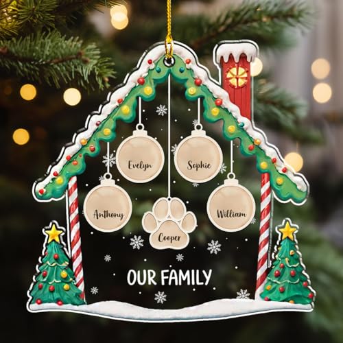 Personalized Family Christmas Acrylic Ornament 2024
