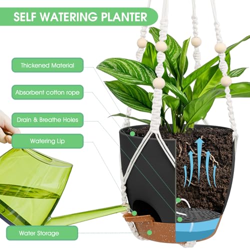 Hanging Planters for Indoor Outdoor Plants (2 Count)