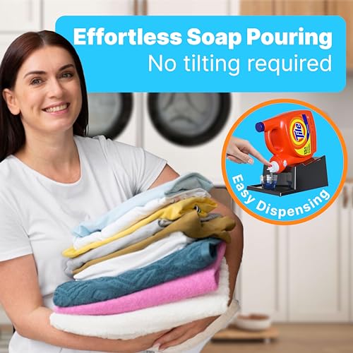 Liquid Laundry Detergent Dispenser Holder with Drip Tray (154 Fl Oz)