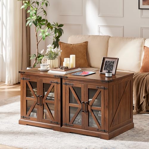 24'' End Table with Charger for Living Room