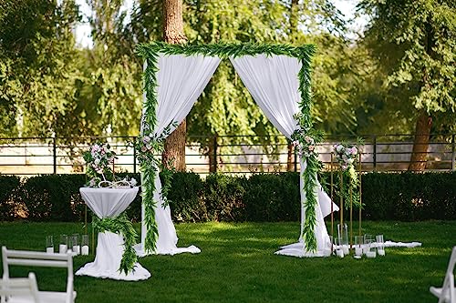 2Pc Artificial Boston Ferns Garland 5.8Ft Green Fake Greenery Vines (11.6 Foot)