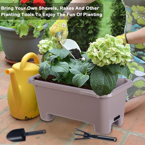 Self Watering Rectangle Planter Boxes 8 (8 Count)