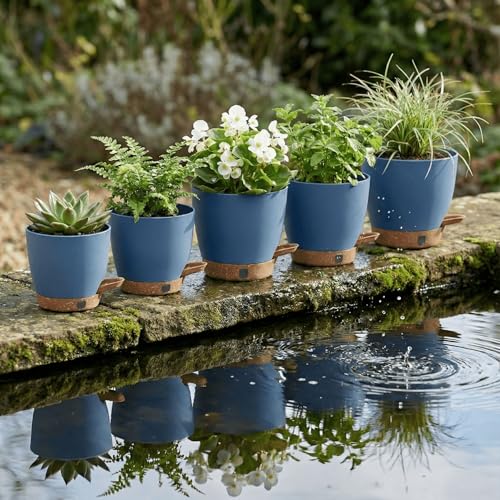 5 Pack Self Watering Pots for Indoor Outdoor Plants (5 Count)