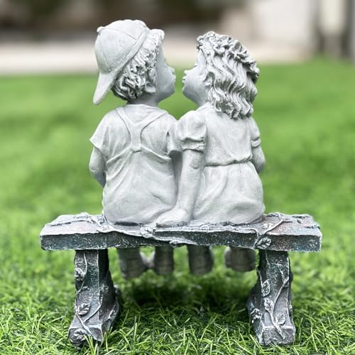 Boy and Girl Garden Statue Decor