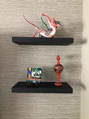 x2 24 Inch Wooden Floating Shelves for Wall