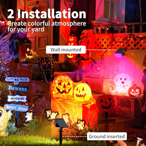 Solar Spot Lights Outdoor Waterproof (6 Count)