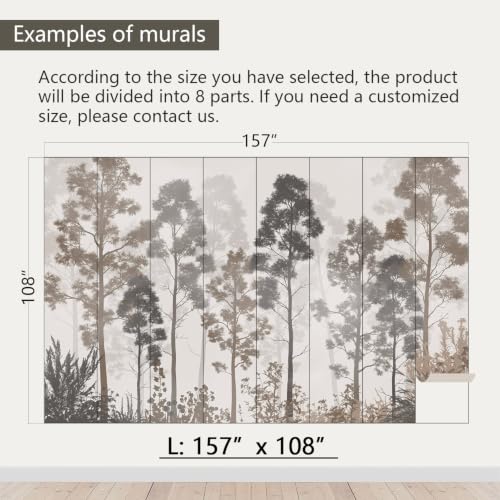 Tropical Jungle Peel and Stick Wallpaper Trees Walls Mural