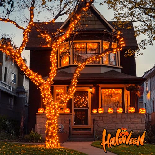33FT 100 LED Orange Lights for Halloween (100 Count)